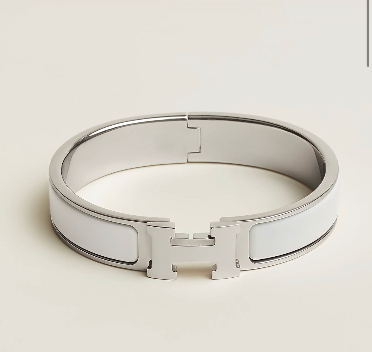 White and Silver H Inspired Bracelet
