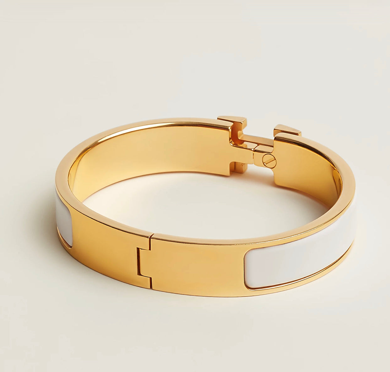 Gold and Pearl H Inspired Bracelet