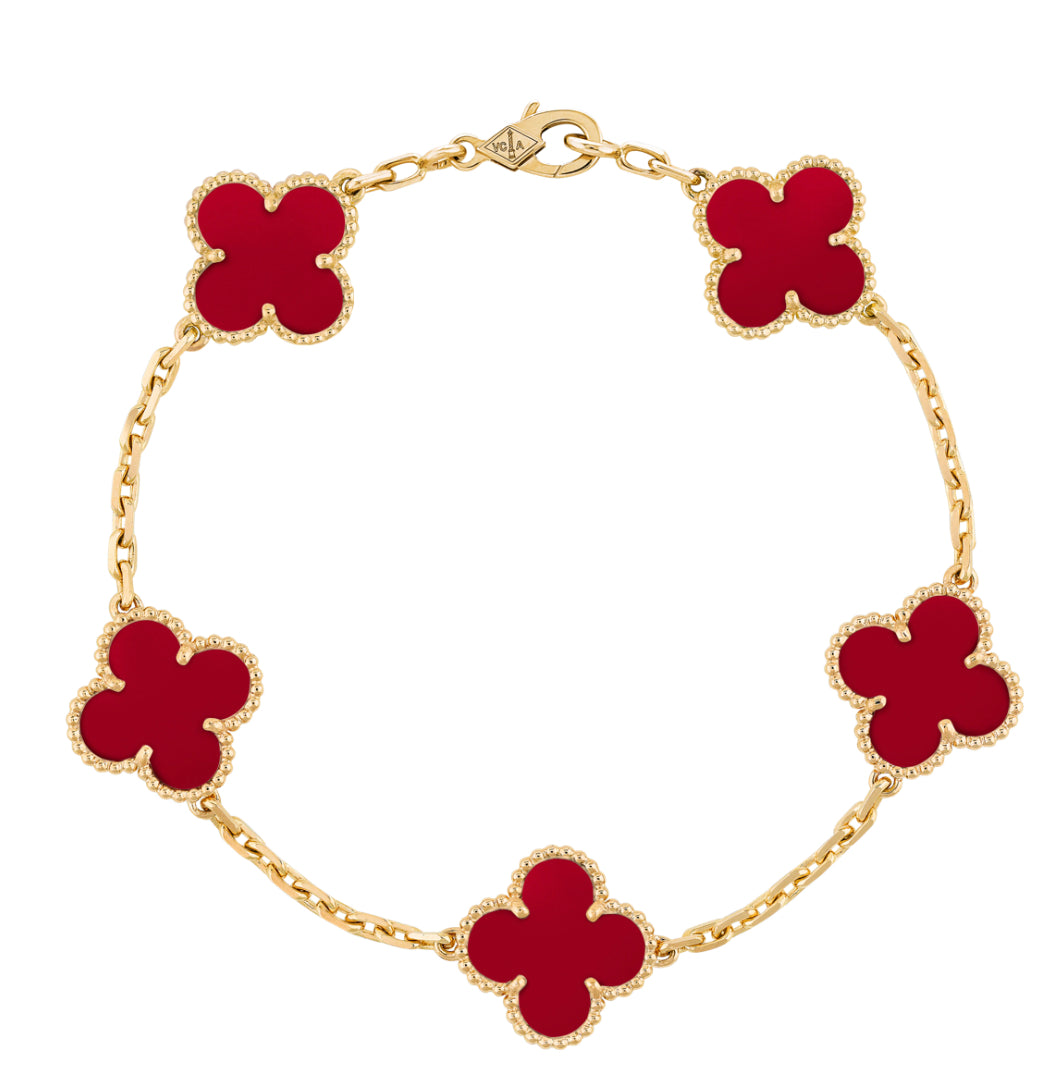 Gold and Red VC Inspired Bracelet
