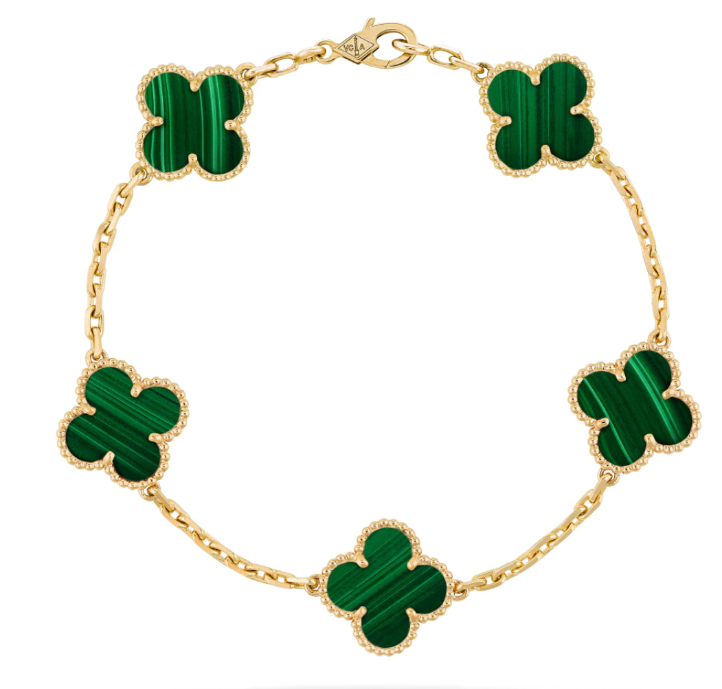 Gold and Green VC Inspired Bracelet