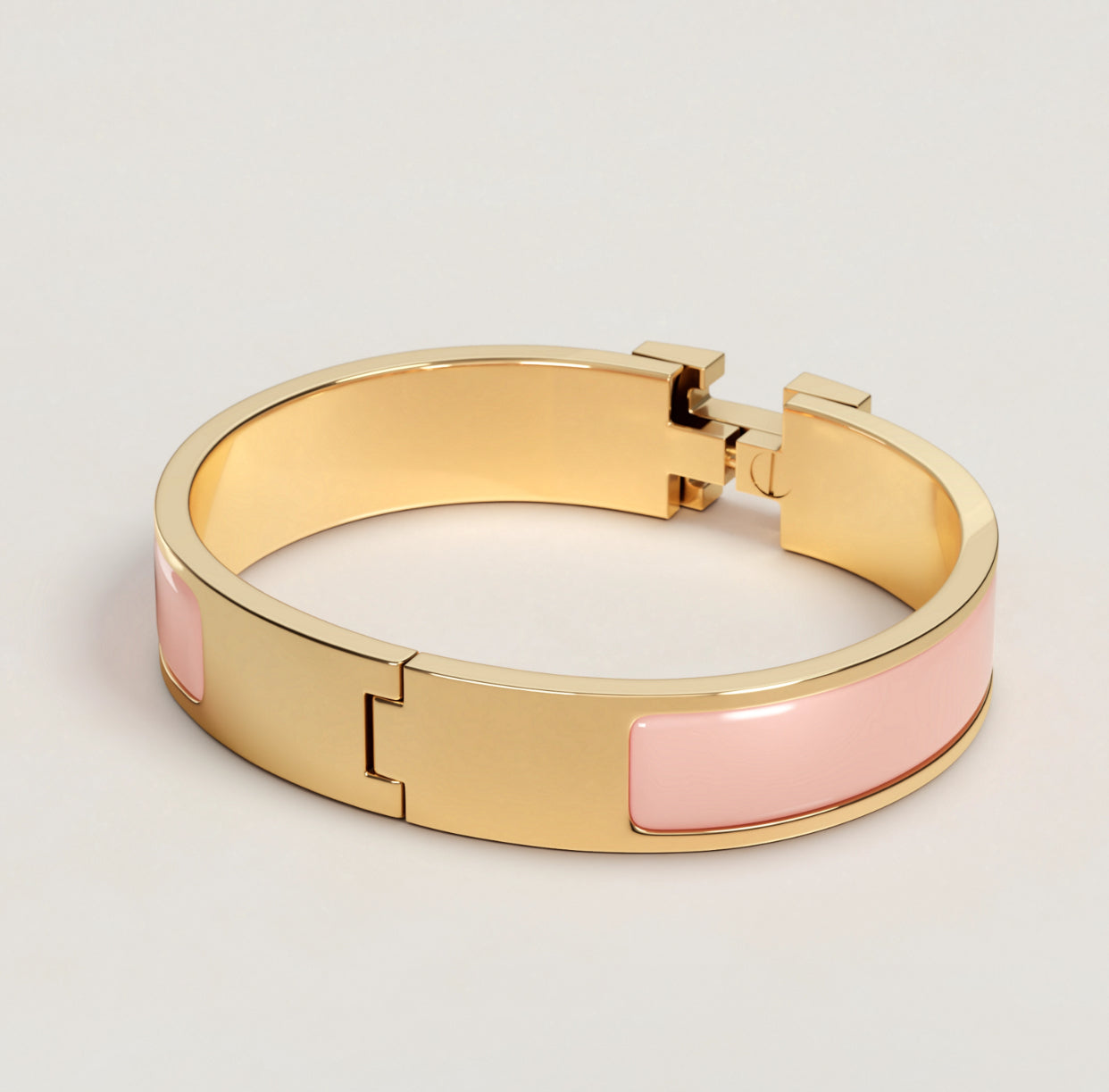 Gold and Pink H Inspired Bracelet