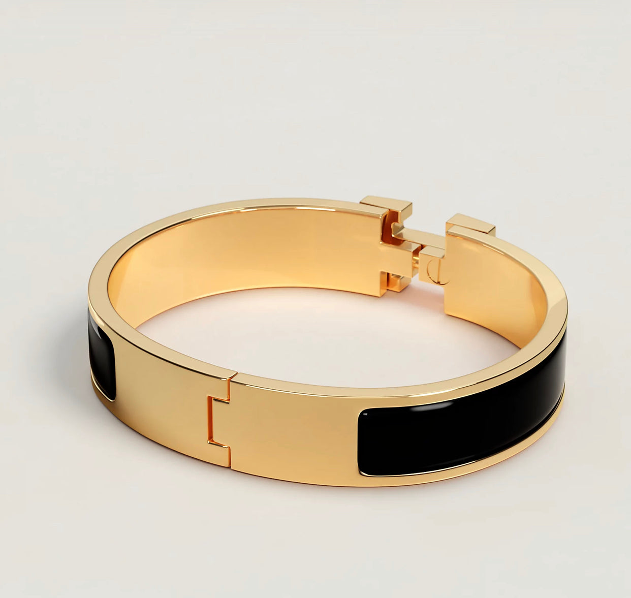 Gold and Black H Inspired Bracelet