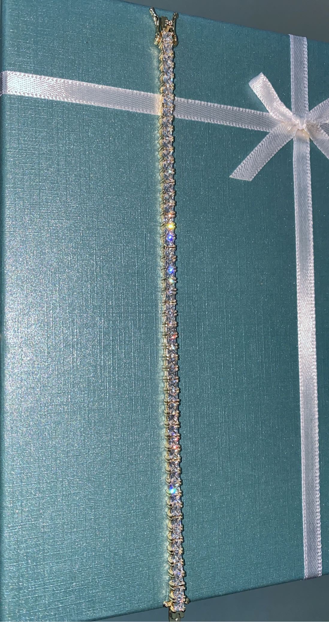 Gold Box Baguette Bracelet
