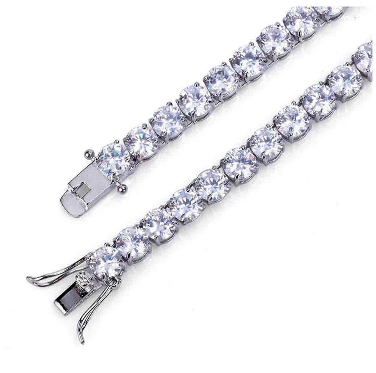 Silver Icy Tennis Necklace