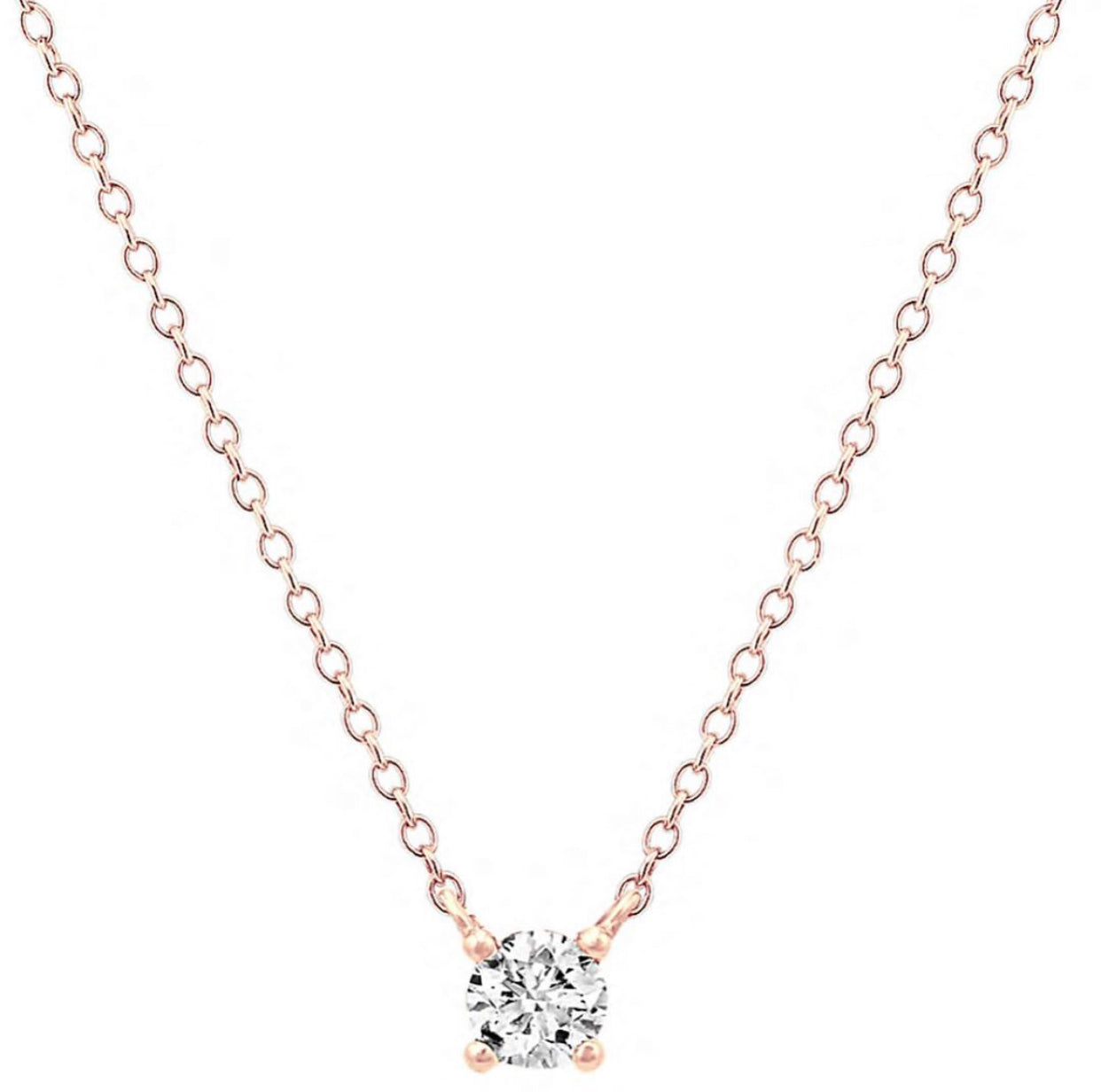 RoseGold Icy Stone Necklace