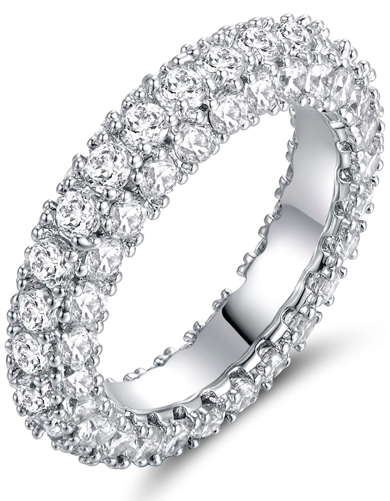 Silver Icy Tennis Ring