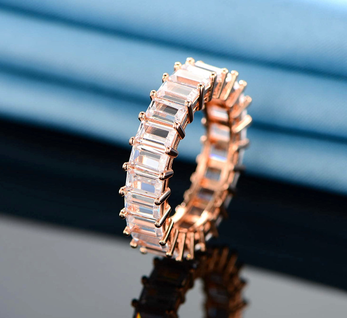 RoseGold Baguette Ring