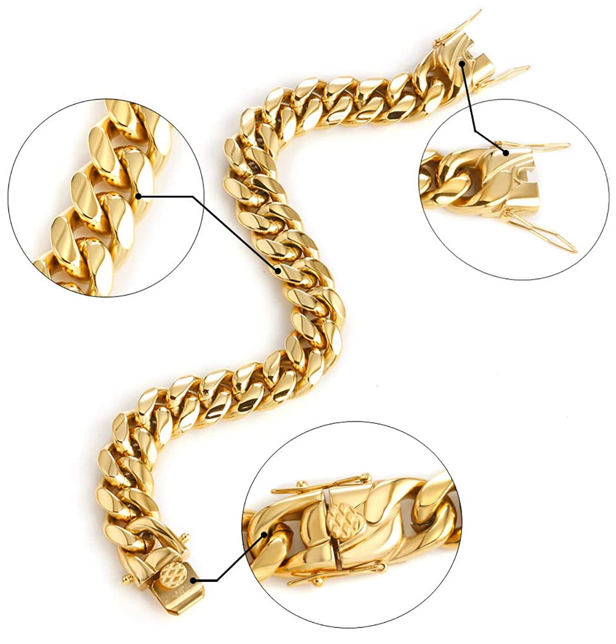 Gold Mini Miami Cuban Anklet