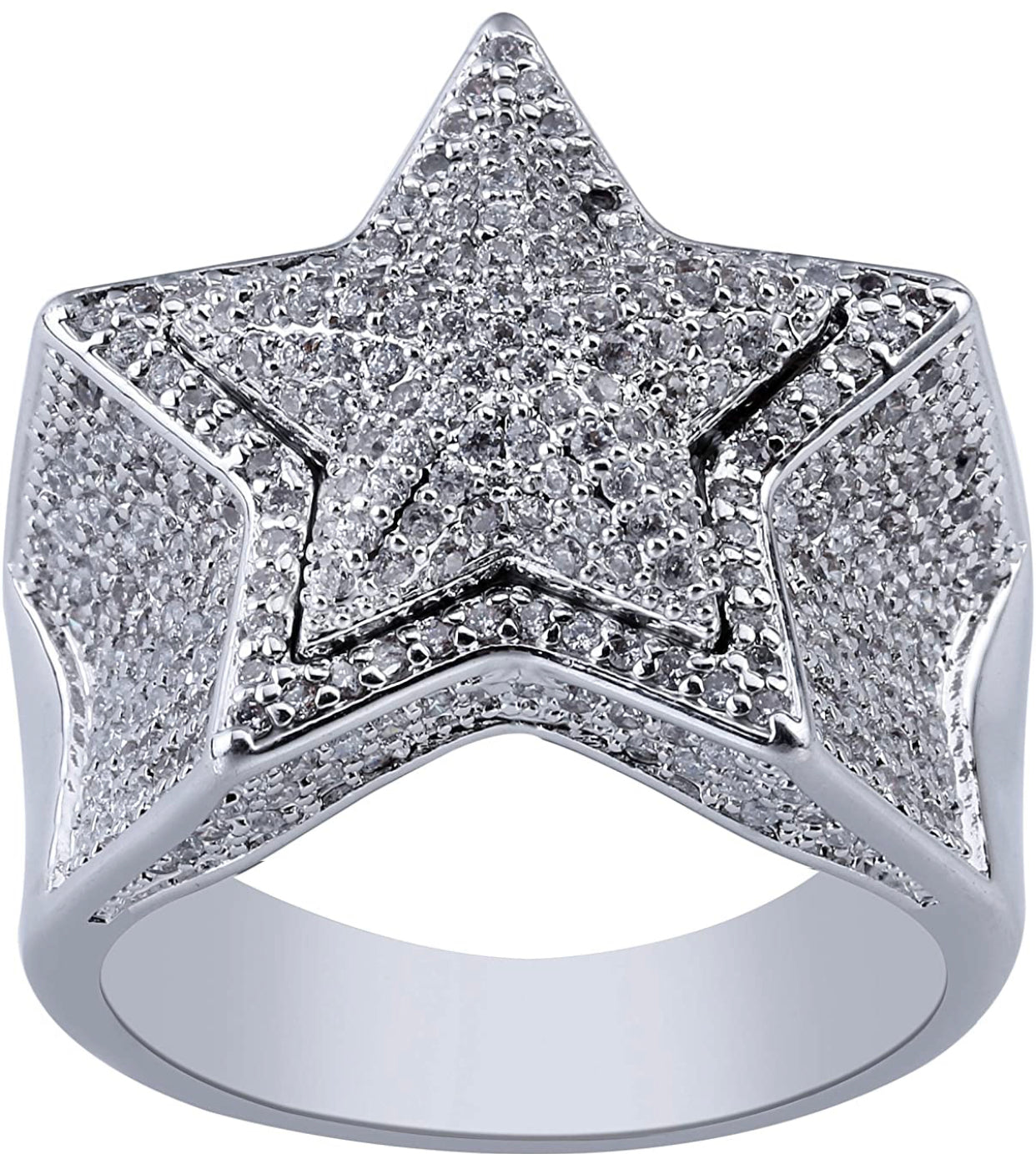 Silver Icy Star Ring