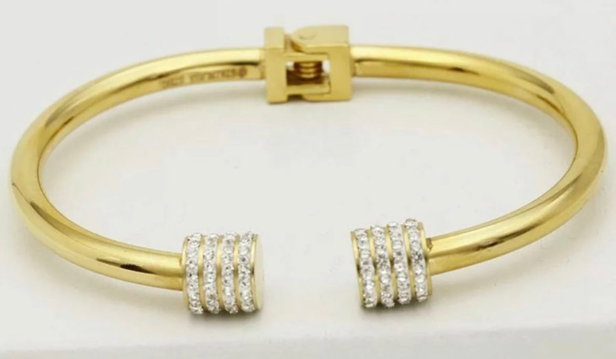 Gold Icy Cuff Stretch Bracelet