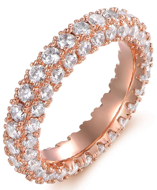 RoseGold Icy Tennis Ring