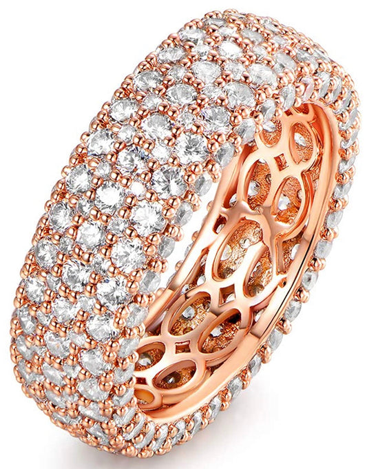 RoseGold Icy Paved Ring