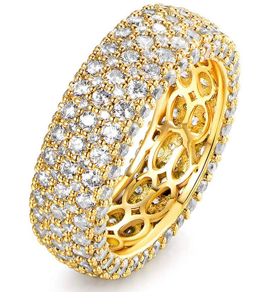 Gold Icy Paved Ring
