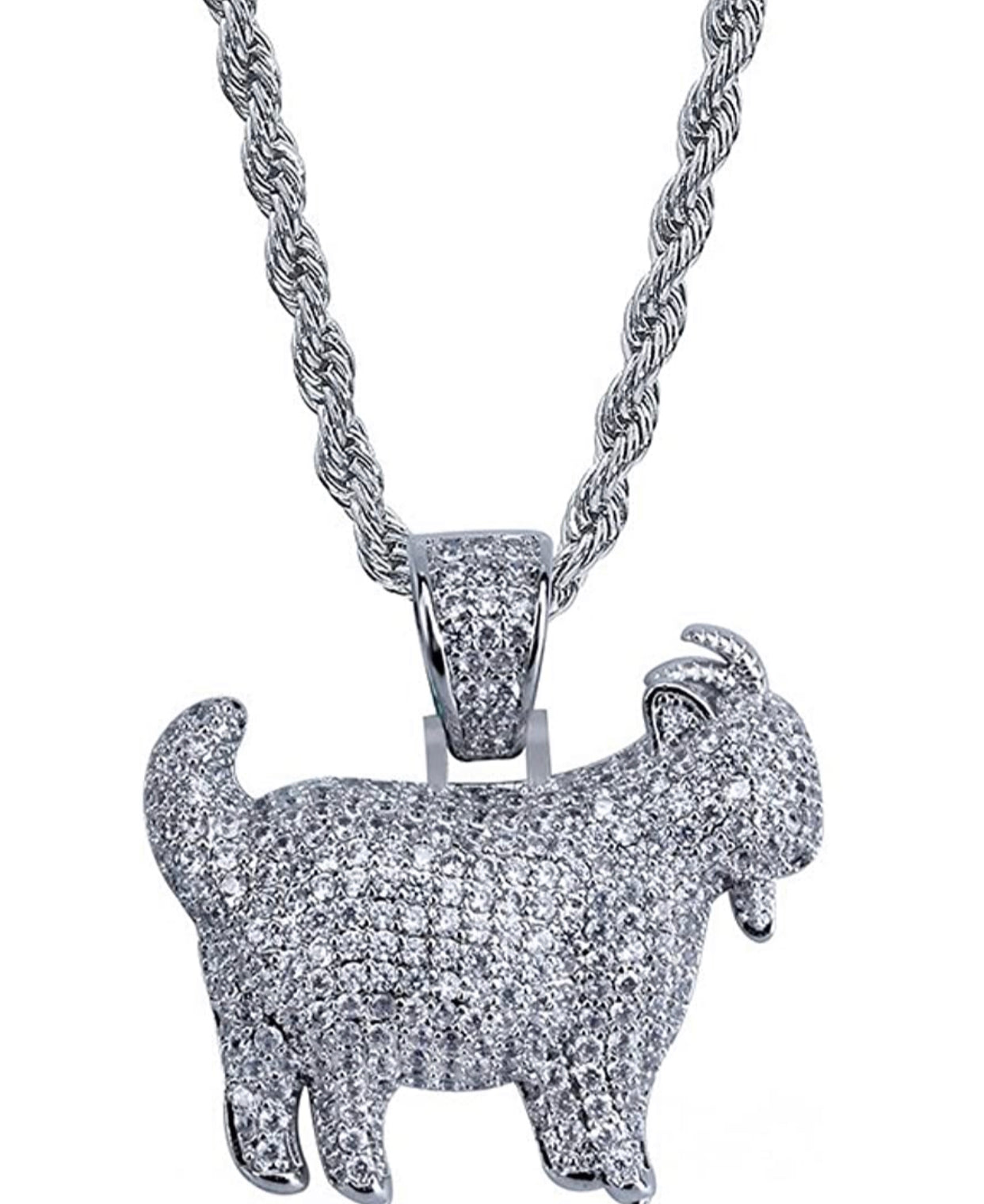 Silver Icy Goat Necklace