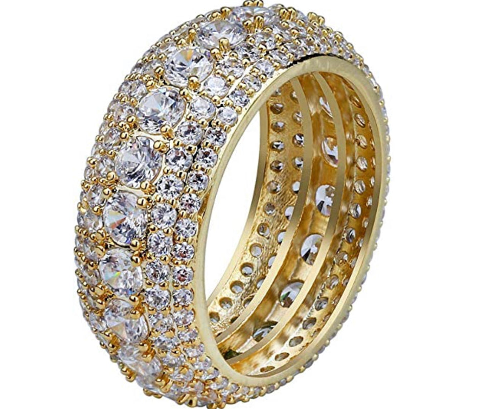 Gold Icy Eternity Ring