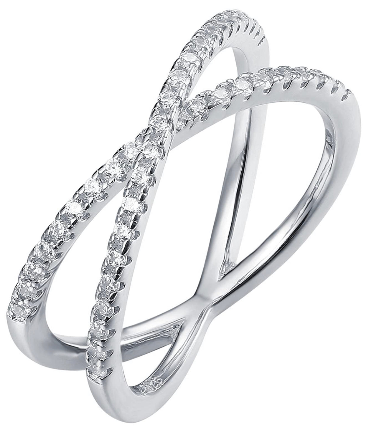 Silver Criss Cross Ring