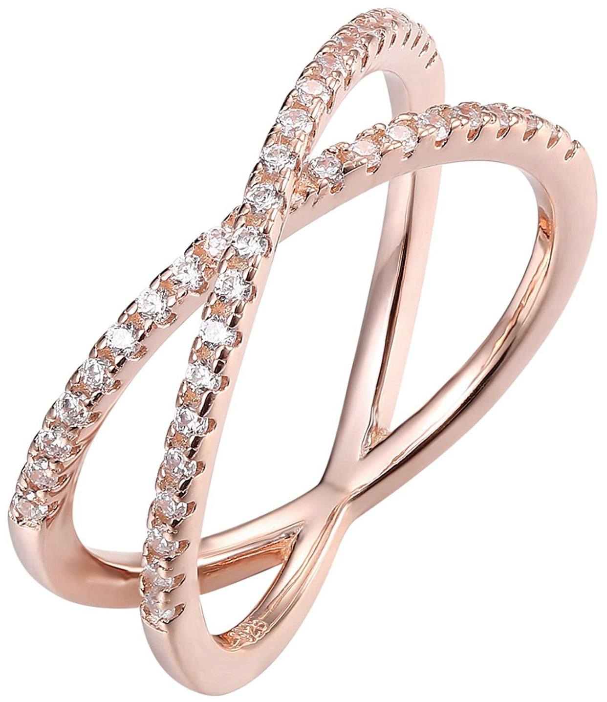 RoseGold Criss Cross Ring