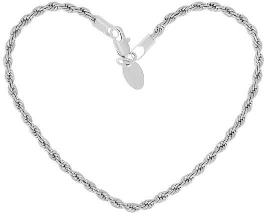 Silver Rope Anklet