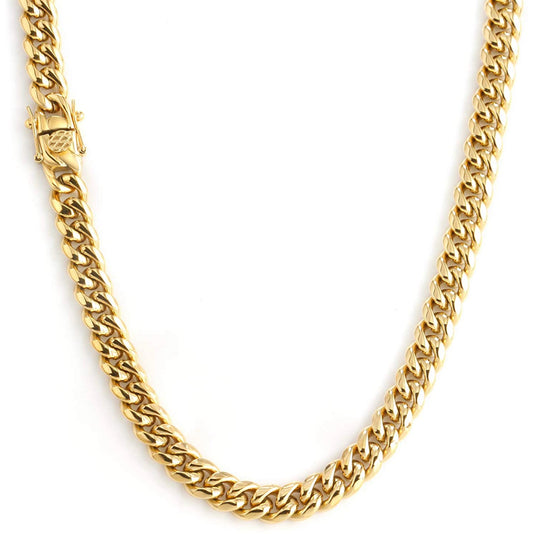 Mens Gold Miami Cuban Necklace