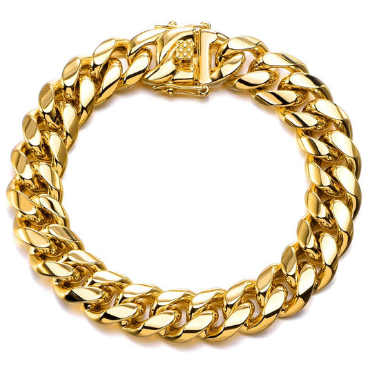 Gold Mini Miami Cuban Anklet