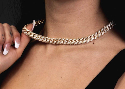 Gold BustDown Mini Icy Cuban Necklace