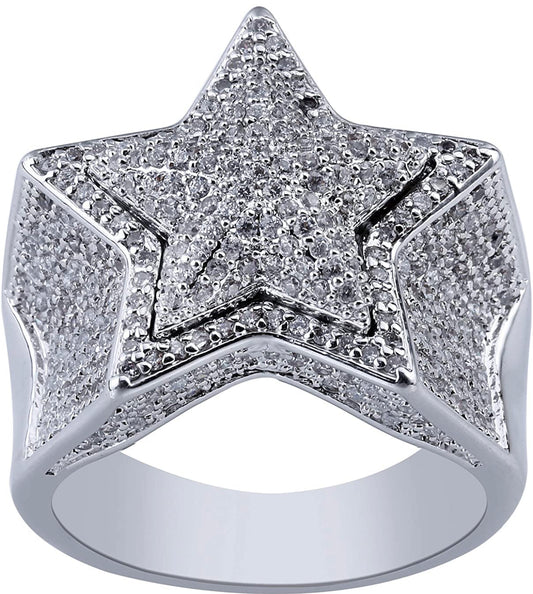 Silver Icy Star Ring